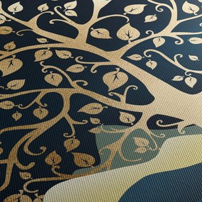 Obraz złotego drzewa (170x50 cm)