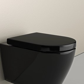 Deska sedesowa wolnoopadająca Soft-Close U1002Czarny błyszczący