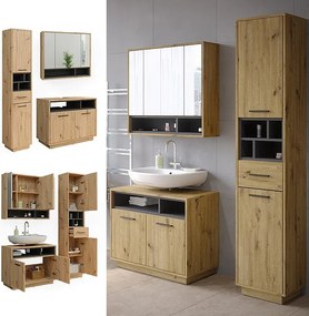 Zestaw mebli łazienkowych dąb rzemieślniczy 80x40x64 beatrice