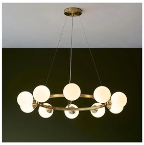 Endon 106008 - Żyrandol na linkach OTIS 10xG9/3W/230V złoty/biały