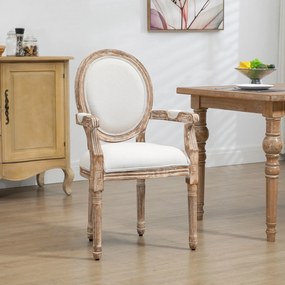 HOMCOM Krzesło Jadalniane Retro Stylowe Klasyczne Wygodne | Aosom PL