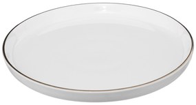 Talerze deserowe porcelanowe SUBLIMA, złota obwódka, 6 sztuk x Ø 20 cm