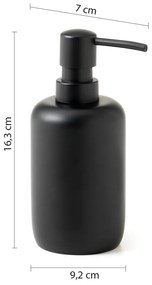 GEDY BR8014 Brenda Dozownik mydła stojący, czarny mat