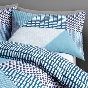 Zielononiebieska pościel dwuosobowa 230x220 cm Larsson Geo – Catherine Lansfield