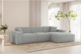 Narożnik Luga L Prawy tkanina Sven 06 jasny szary