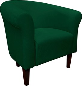 Fotel Milo tkanina Mikrofaza stylowy fotel do salonu i sypialni : Kolor nogi - Venge, Kolor tkaniny - 9 MIKROFAZA, Wysokość nogi - 20 cm