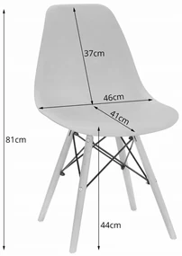 Zestaw stół z krzesłami: stół prostokątny 120x80 dąb sonoma + 4 krzesła OSAKA szare