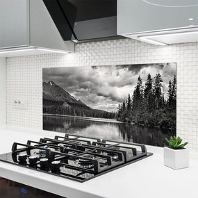 Panel Szklany Krystaliczne Jezioro pod Szczytami