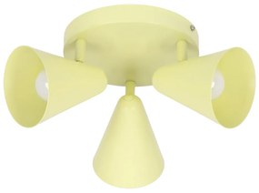 Żółta lampa sufitowa z metalowym kloszem 34x34 cm Amor – Candellux Lighting