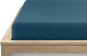 PrzytulneMieszkanie.pl Prześcieradło Jersey HIGHFIT petroliowe 180 x 200 cm