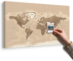 Obraz na korku piękna mapa świata w stylu vintage