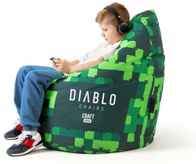 Pufa dla dziecka Diablo Chairs, zielona Craft Edition