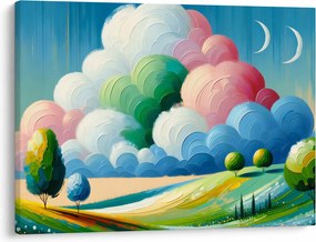 Obraz - Krajobraz z chmurą (70x50 cm)