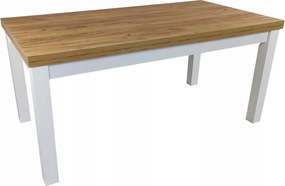 Stół duży masywny rozkładany 90x160/210 Dąb Craft + nogi drewniane