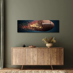 Obraz - Piłka do rugby w akcji (170x50 cm)