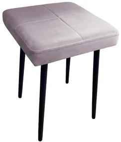 Taboret SQUARE MG VELVET jasno różowy ATOS