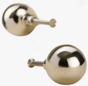 Pack 2 Okrągłych Uchwytów Aluminiowych Nurvela Chrome - Sklum