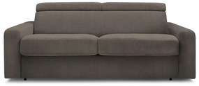 Szarobrązowa sztruksowa rozkładana sofa 195 cm Monaco – Bobochic Paris
