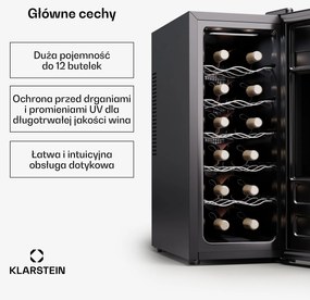 Klarstein Silent Vino 12 Uno Slim chłodziarka do wina