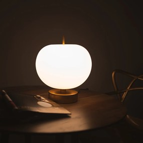 Lampa stołowa ze szklanym kloszem i oświetleniem LED Apple T