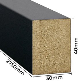 Lamele ścienne 12 szt. czarny mat H1-D10