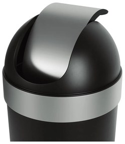 Czarny plastikowy kosz na śmieci 62 l Venti – Umbra