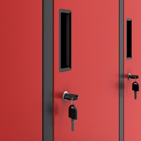 Szafka socjalna ubraniowa BHP 6-drzwiowa: IGOR, 900 x 1850 x 450 mm