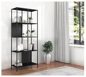Czarny metalowy regał 75x180 cm Charleston – Støraa
