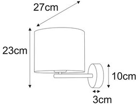 Biała elegancka lampa ścienna z abażurem - A546-Delato