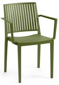 Zielone plastikowe krzesło ogrodowe Bars – Rojaplast