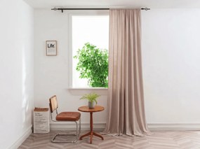 Zasłona TAVIO 140x250 cm, jasnobeżowa Zawieszanie: Metalowe pierścienie