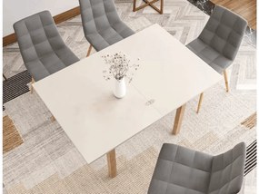 Rozkładany stół jadalny FLIP 80(160)X80 cm, kaszmir/dąb Cremona Torro