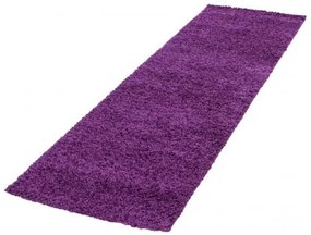 Dywan shaggy jednokolorowy fioletowy 80 cm x 250 cm