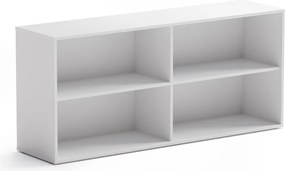 Regał biurowy BLOCK, 1600 × 400 × 710 mm, biały