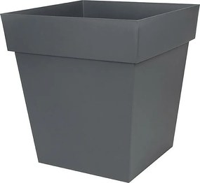 Kwadratowy doniczka Toscane 49,5 x W.52,5 cm - Antracytowy - Wyprodukowany we Francji