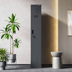 Szafka pracownicza metalowa antracytowa KACPER II 1 Plus 400 x 1800 x 500 mm