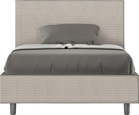 Łóżko bez stelaża tapicerowane 120x200 tkaniny Labirinto 1 biały Adele