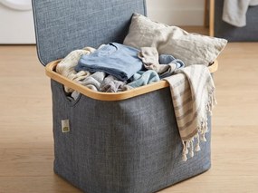 Kosz na pranie NOLVIO 40 L, niebieskoszary