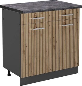 Szafka dolna do kuchni dąb rzemieślniczy 80x60x81.6 r-line