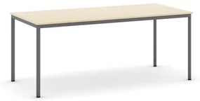Stół do jadalni 1800 x 800 mm, nogi ciemnoszare, brzoza