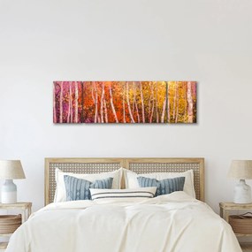 Obraz kolorowego lasu (170x50 cm)