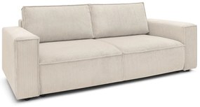 Beżowa sztruksowa rozkładana sofa 245 cm Nihad – Bobochic Paris