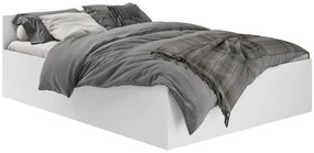 Białe łóżko z podnoszonym stelażem i materacem 100x200 W8-D22