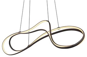 Czarna lampa wisząca LED z metalowym kloszem Nala – Trio Select
