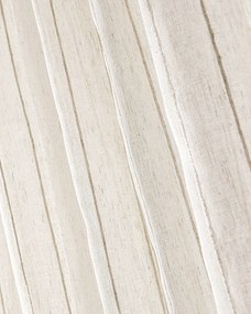 Zasłona na kanale z grzywką 1 szt. kolor beżowy tkanina półprzezroczysta, strukturalna, wzorzysta