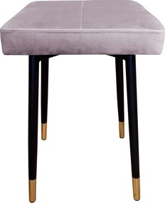 Taboret MAX tkanina Welur stelaż metalowy STOŁEK LOFT : Kolor nogi - Czano-złota stożek, Kolor tkaniny - VELVET - MG55, Typ tkaniny - Velvet
