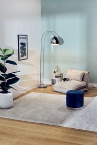 Lampa podłogowa łukowa FLORIS, metalowa, srebrna, 177 cm