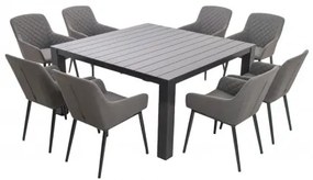 PRATO PARIS solid grey - luksusowy zestaw ogrodowy 8+1