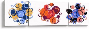 Obraz kolorowych kółek (170x50 cm)