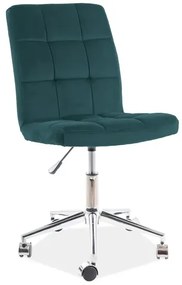 FOTEL OBROTOWY Q-020 VELVET ZIELONY BLUVEL 78 SIGNAL
